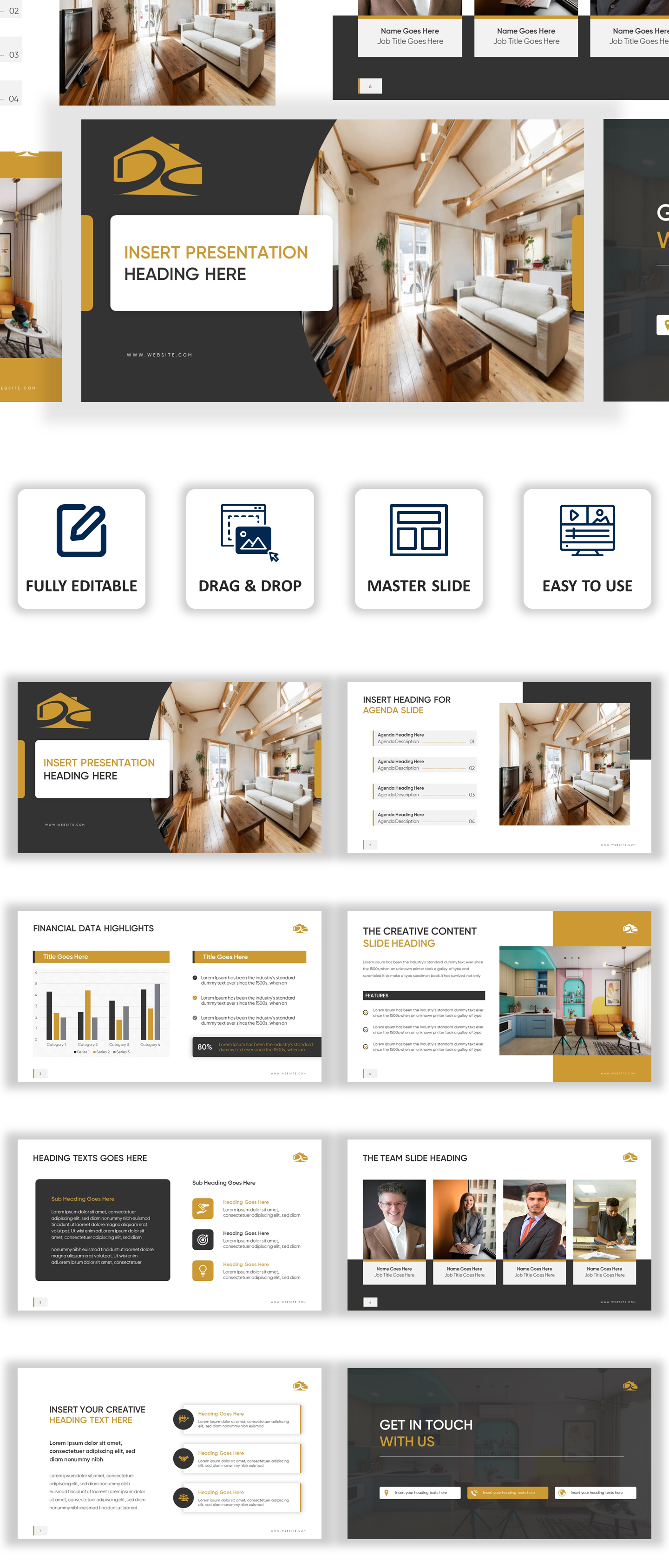 PowerPoint template for a real estate company