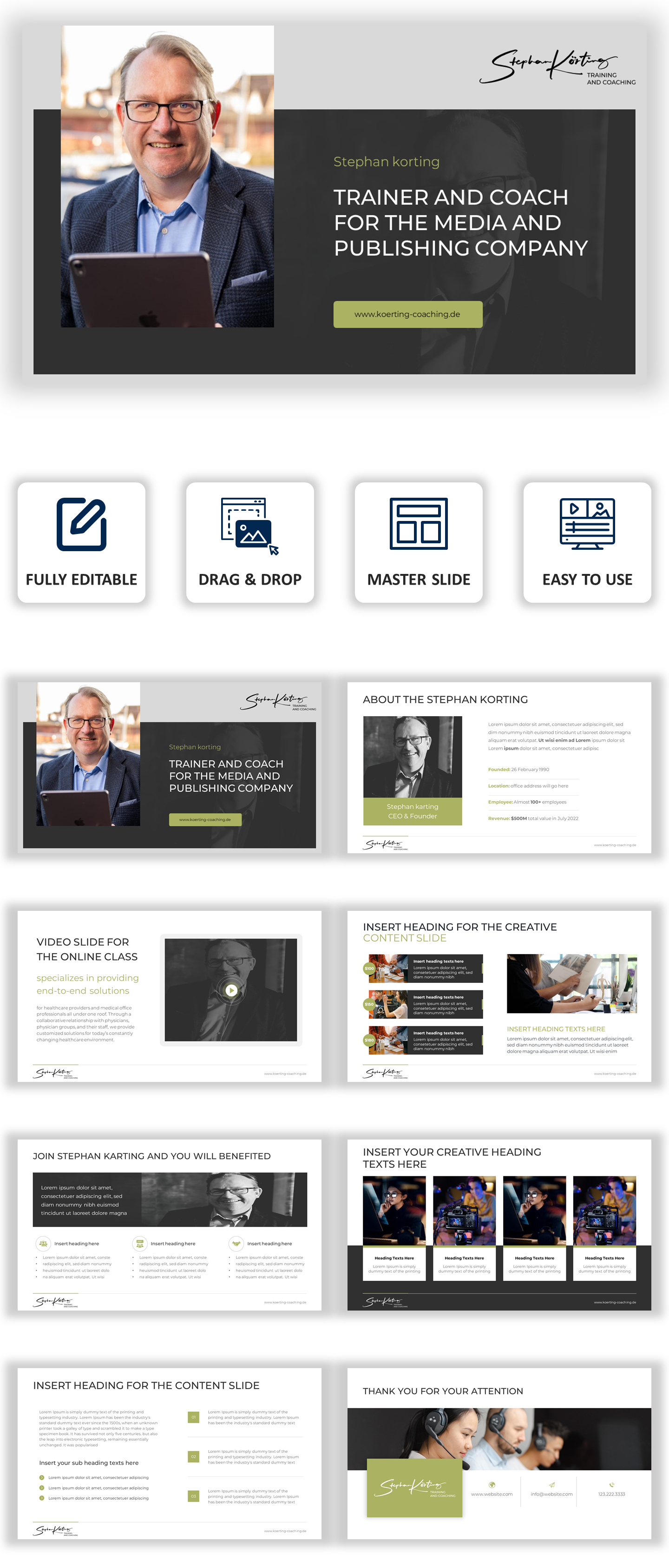 PowerPoint template for a trainer